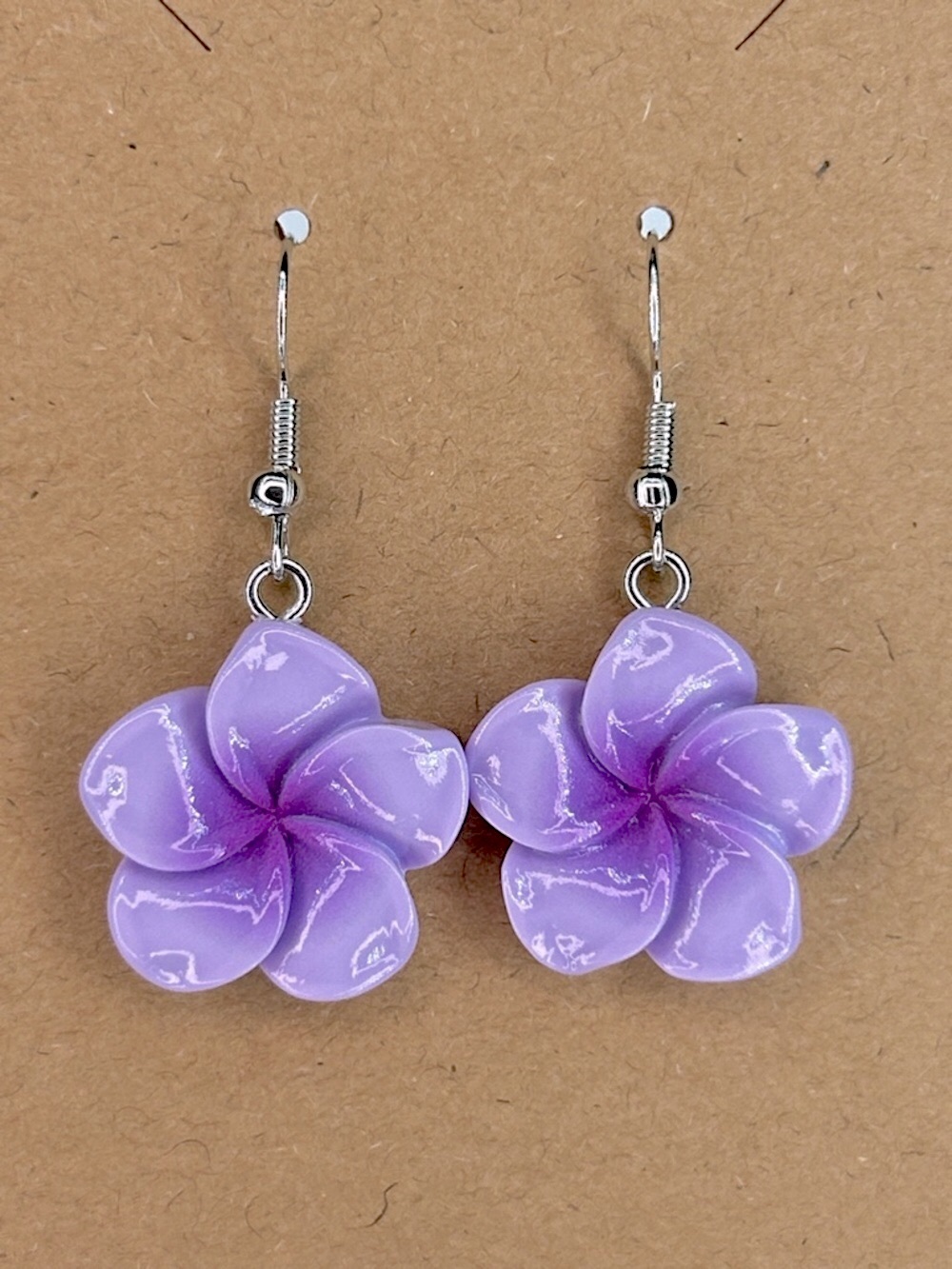 Lavender Flower Drop Earrings Fashion Jewelry